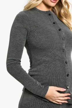 boohoo Maternité Cardigan boutonné en maille douce & Pantalon à jambes larges<Femme Ensembles