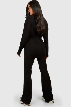 Maternité Cardigan Tricoté & Ensemble Coordonné Pantalon Large