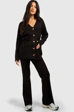 Maternité Cardigan Tricoté & Ensemble Coordonné Pantalon Large