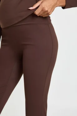 boohoo Maternité Ultra-doux Modelant Soutien pour le Ventre de Grossesse Yoga Flares<Femme Pantalons|Looks Chocolat