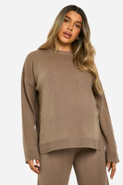 boohoo Maternity Soft Knit Jumper And Flares Knitted Co-ord<Femme Ensembles