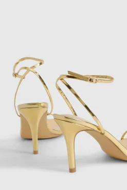 boohoo Metallic Barely There Low Stiletto Heels< Chaussures Festives|Chaussures À Talons