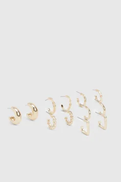 boohoo Mini Boucles d'Oreilles Créoles 6 Pack< Boucles D'Oreilles