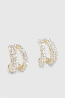 Mini Boucles d'Oreilles à Double Anneau Ornementées