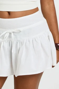 boohoo Mini-jupe Aspect Lin Avec Nœud Frontal<Femme Jupes|Jupes
