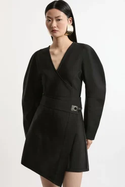 KarenMillen Mini-Jupe Asymétrique Moulante à Bandage pour Silhouette Grande Taille<Femme Jupes|Jupes