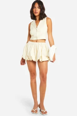 boohoo Mini-jupe ballon à taille basse<Femme Tailleurs|Jupes