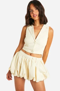 boohoo Mini-jupe ballon à taille basse<Femme Tailleurs|Jupes