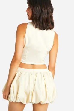 boohoo Mini-jupe ballon à taille basse<Femme Tailleurs|Jupes