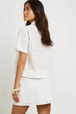 Mini-jupe Broderie Boxy