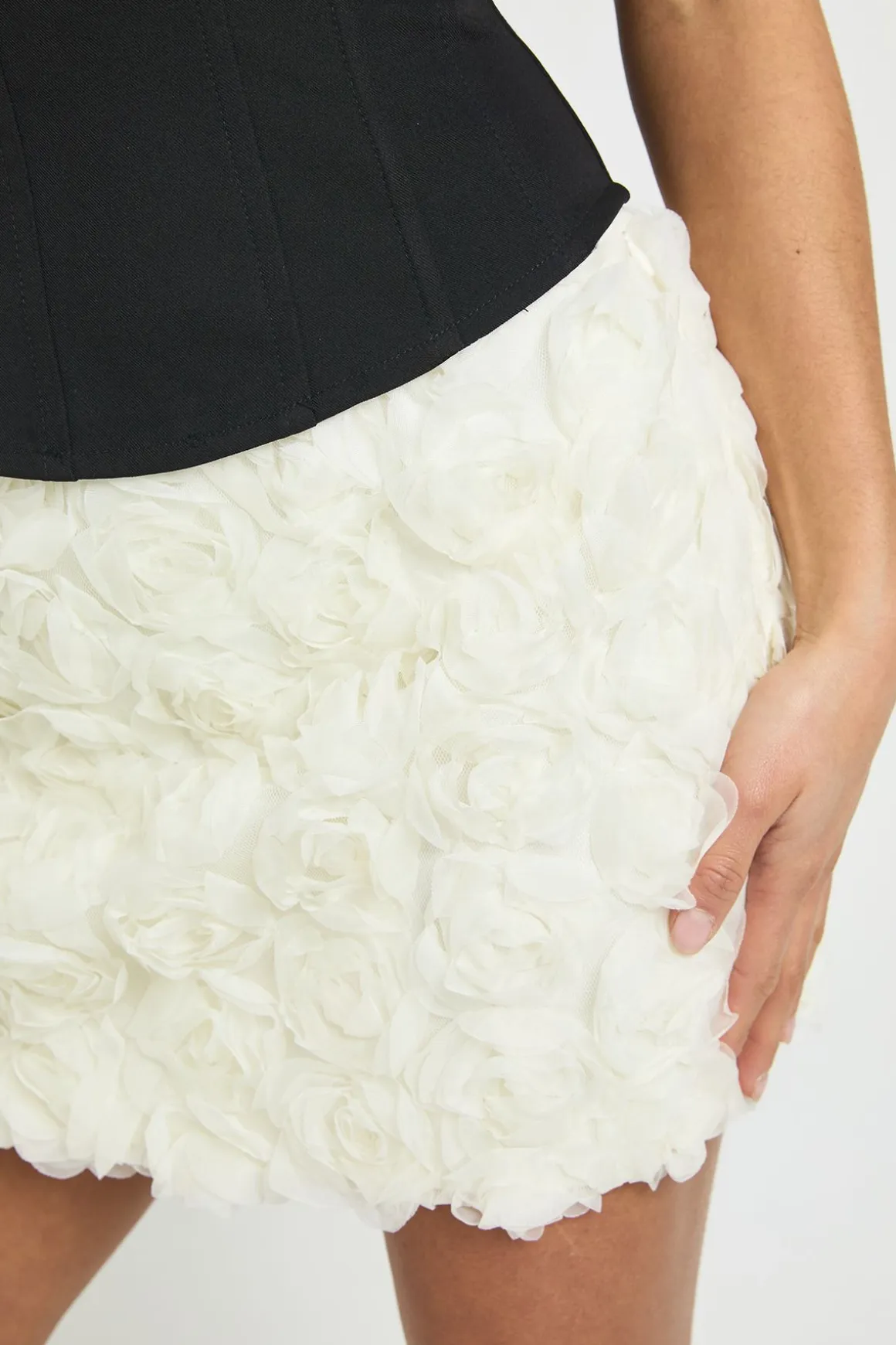 Mini-jupe Crêpe Rose Petite Taille