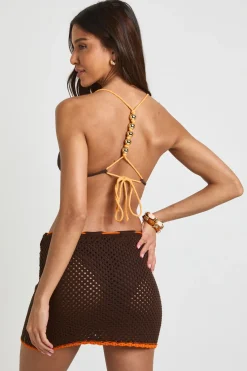 Mini-jupe De Plage Au Crochet