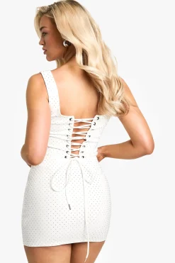 Mini-jupe diamantée Hot Fix