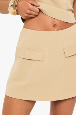 Mini-jupe à détail de poche tissée