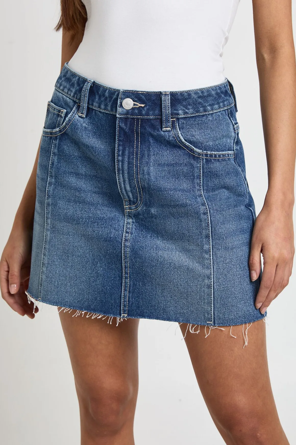 Mini-jupe À Détails De Coutures