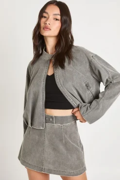 boohoo Mini-jupe Effet Daim Vintage<Femme Ensembles