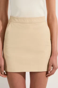 Mini-Jupe en Cuir Signature