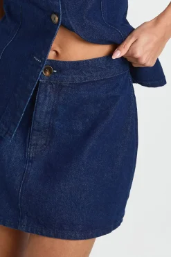 boohoo Mini-jupe En Denim<Femme Jupes|Denim
