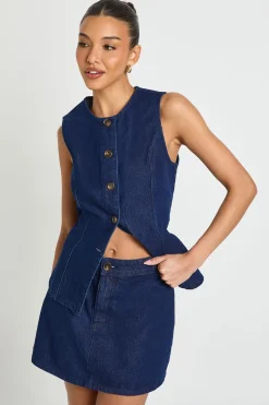 boohoo Mini-jupe En Denim<Femme Jupes|Denim