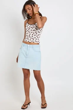 boohoo Mini-jupe En Denim Coupe Tall<Femme Jupes|Denim