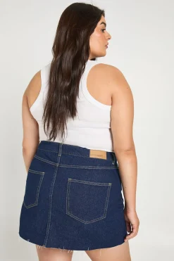 boohoo Mini-jupe en denim Plus<Femme Jupes|Denim