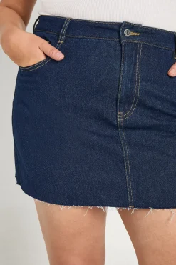 boohoo Mini-jupe en denim Plus<Femme Jupes|Denim