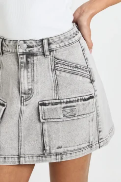 Mini-jupe En Denim À Poches Cargo