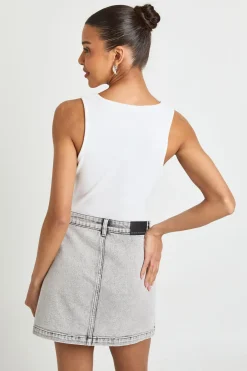 Mini-jupe En Denim À Poches Cargo