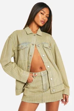 Mini jupe en jean délavé teinté