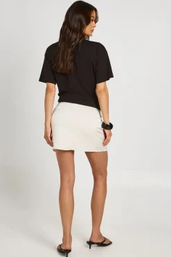 Mini-jupe En Satin Avec Insert En Dentelle Tall