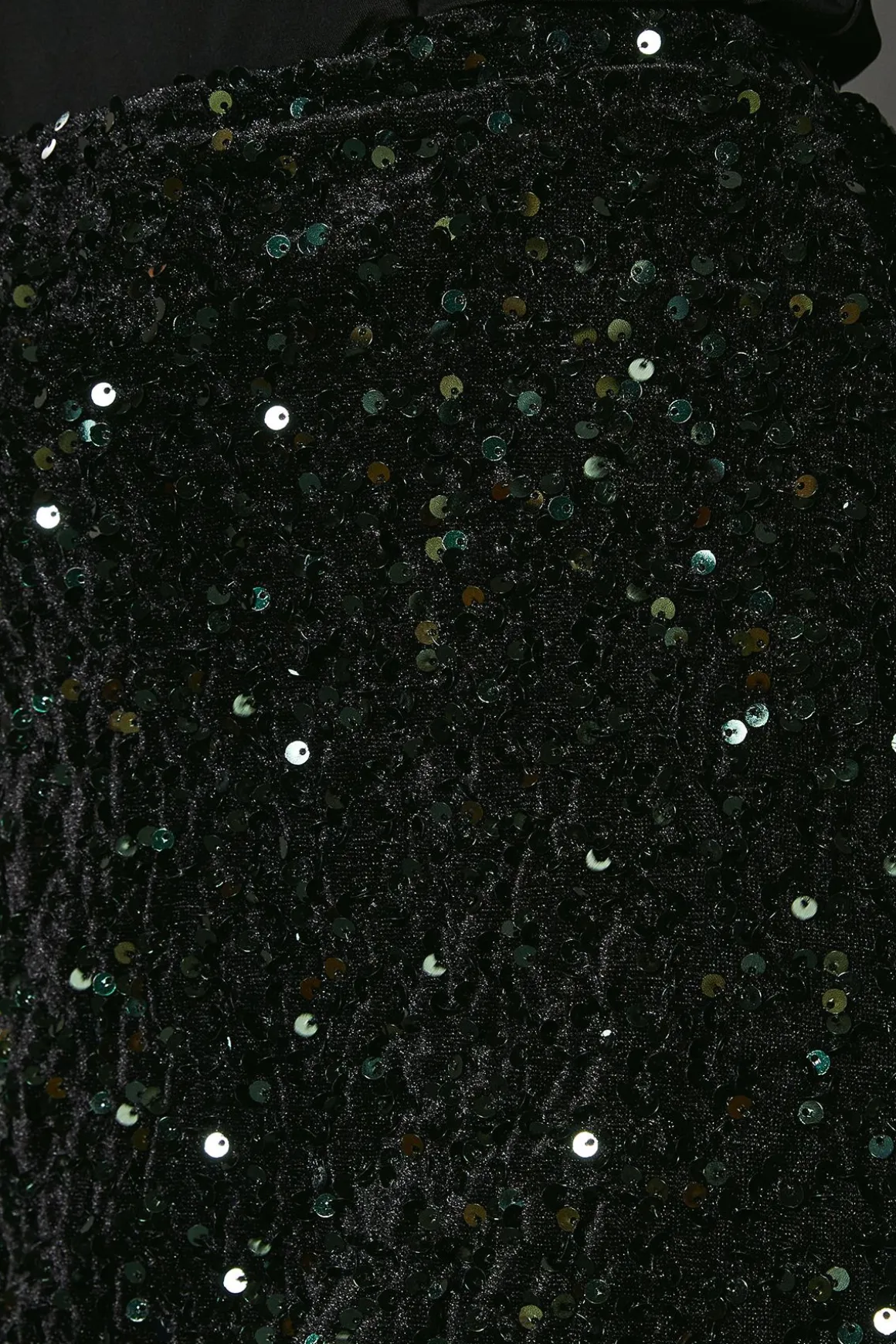 Mini Jupe en Velours à Paillettes Petite Taille