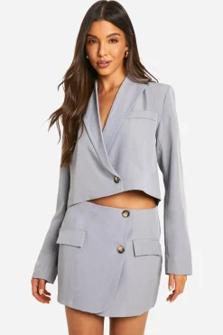 boohoo Mini-jupe à fente<Femme Tailleurs|Jupes