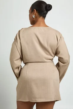 Mini-jupe Grande Taille En Crêpe