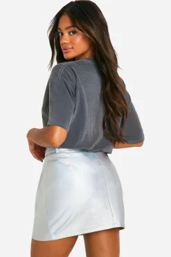 Mini-jupe Irisée à Taille Haute