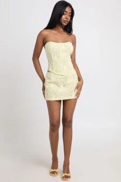 Mini Jupe Micro En Dentelle Transparente