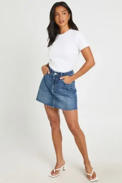 Mini-jupe Petite Avec Détails De Coutures