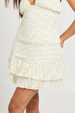 boohoo Mini-jupe Plissée À Pois<Femme Jupes|Jupes