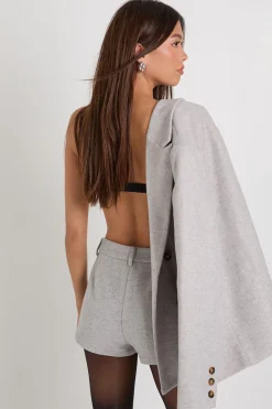 Mini-jupe-short effet laine