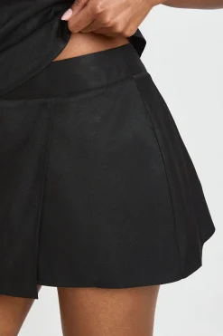 boohoo Mini-jupe-short Portefeuille En Crêpe<Femme Shorts