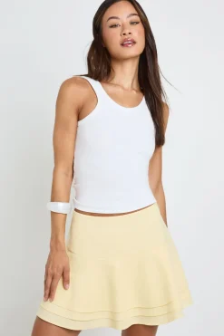 boohoo Mini-jupe Tall Double Épaisseur Aspect Lin<Femme Jupes|Jupes