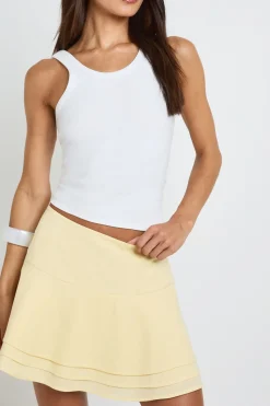 boohoo Mini-jupe Tall Double Épaisseur Aspect Lin<Femme Jupes|Jupes