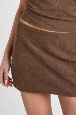 boohoo Mini-jupe Texturée Effet Pêche<Femme Jupes|Jupes