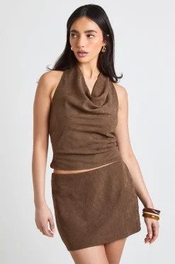 boohoo Mini-jupe Texturée Effet Pêche<Femme Jupes|Jupes