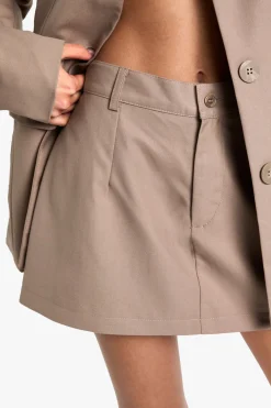 boohoo Mini-jupe tissée ajustée<Femme Tailleurs|Jupes