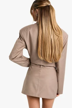 boohoo Mini-jupe tissée ajustée<Femme Tailleurs|Jupes