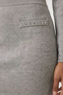 KarenMillen Mini-jupe Tricotée À Détails Cloutés<Femme Jupes|Jupes