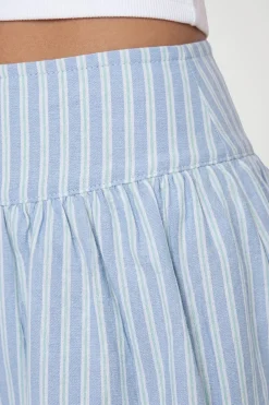 boohoo Mini Jupe Évasée À Rayures Hautes<Femme Jupes|Jupes