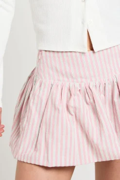boohoo Mini Jupe Évasée À Rayures Petite<Femme Jupes|Jupes