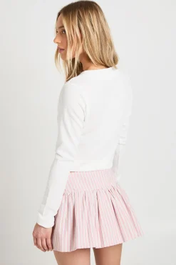 boohoo Mini Jupe Évasée À Rayures Petite<Femme Jupes|Jupes