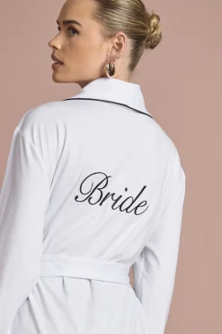 boohoo Mini Peignoir Jersey Brodé 'mariée' De Mariage<Femme Pyjamas
